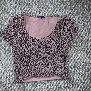 Cheetah print crop top
